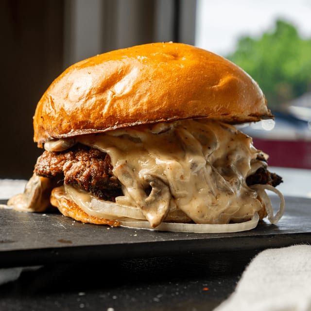 Swiss Mushroom Burger.