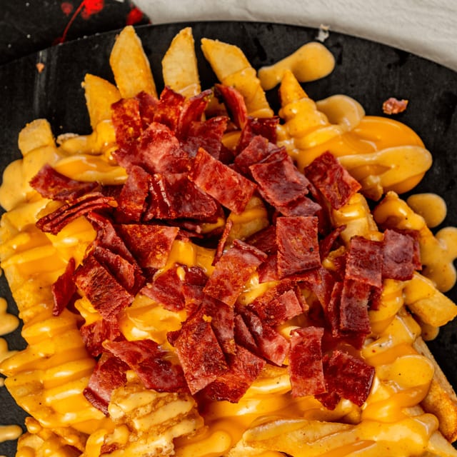 Turkey Bacon Loaded Fries.