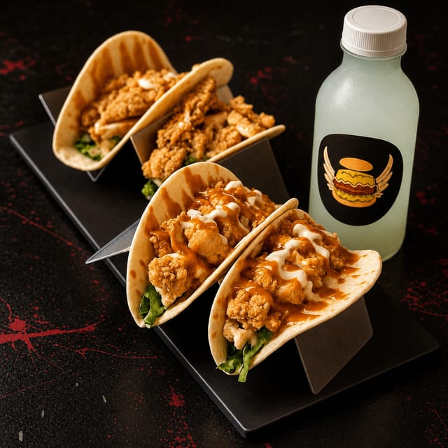 Dynamite Shrimp Tacos.