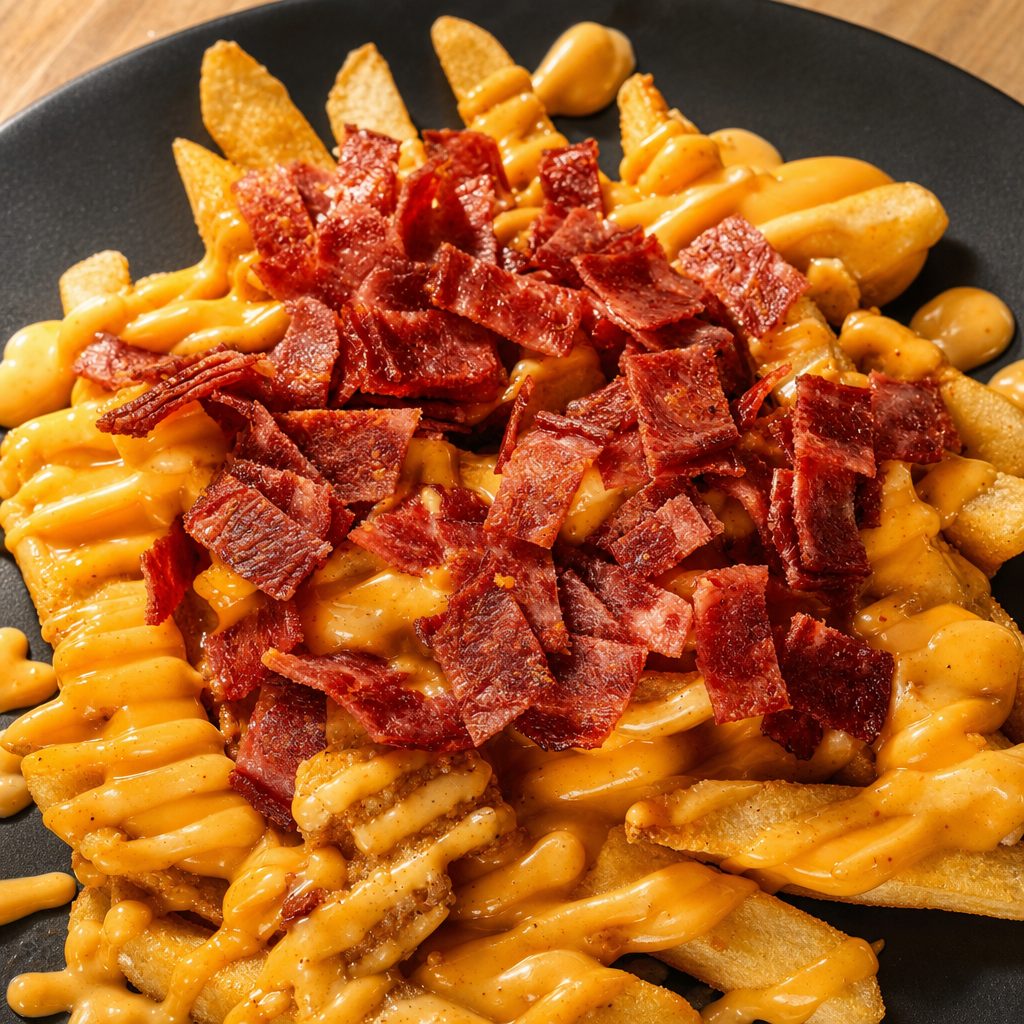 Turkey Bacon Loaded Fries.