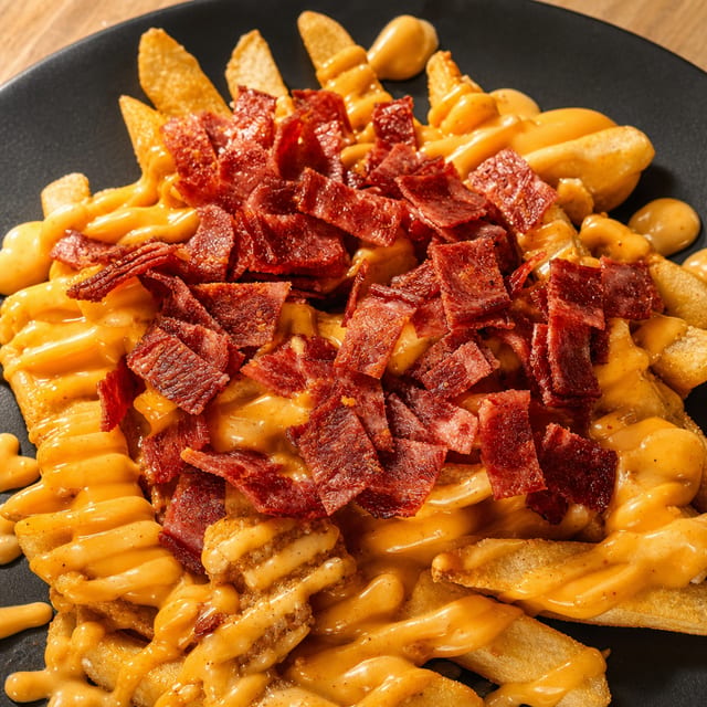 Turkey Bacon Loaded Fries.